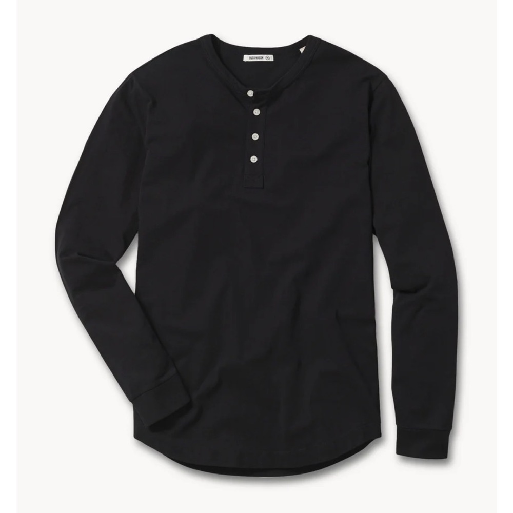 Buck Mason men’s black long sleeve shirt